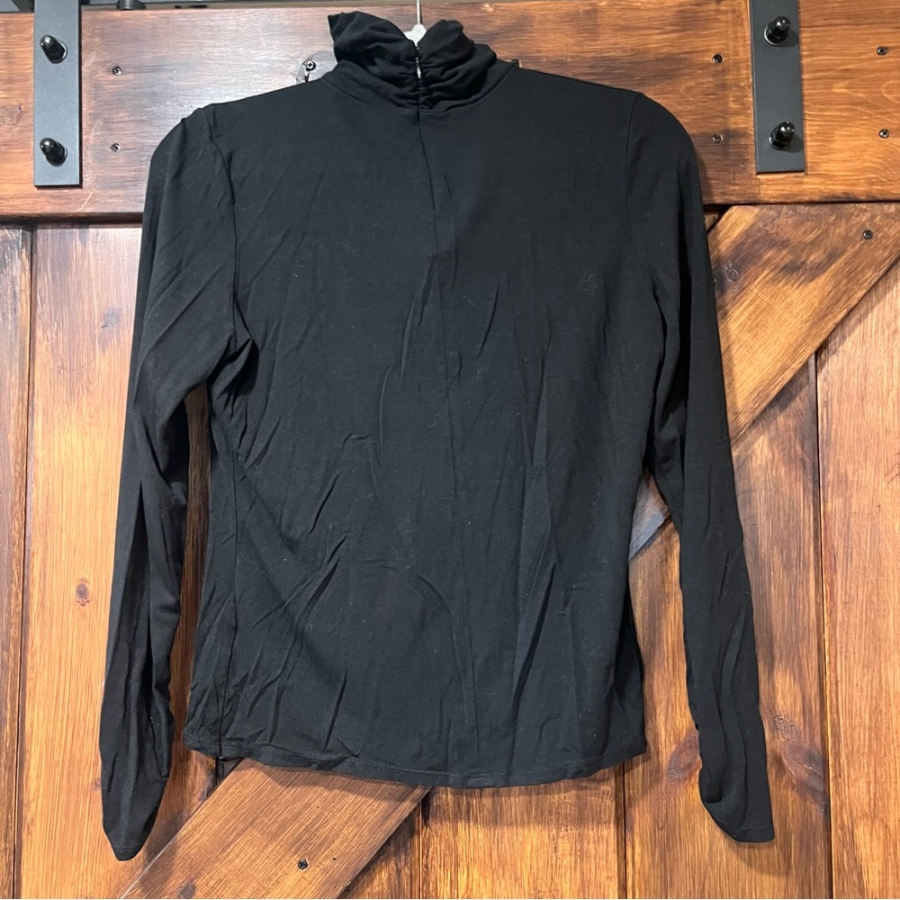 Casual Corner stretch black turtleneck - Picture 3 of 6